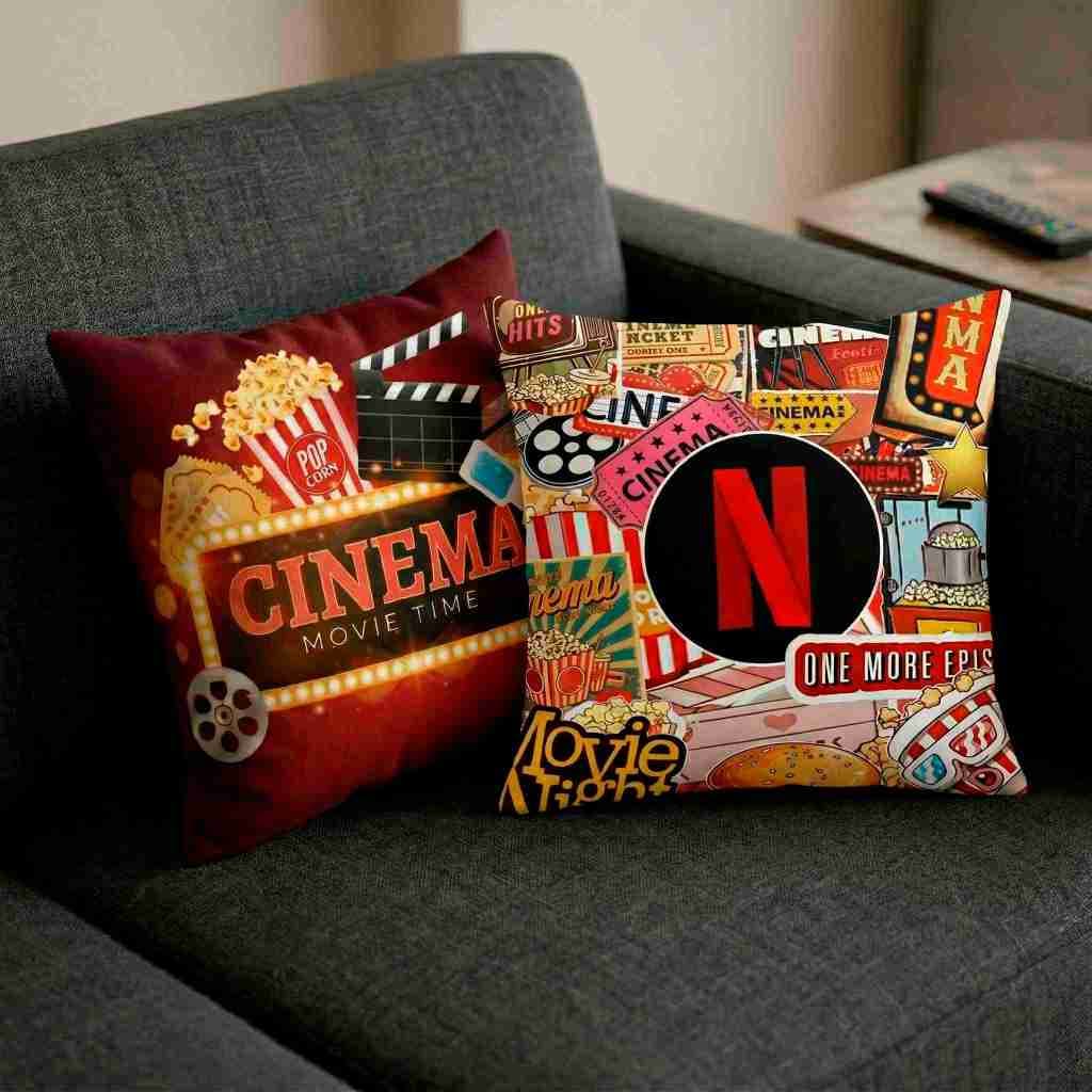 KIT 2 CAPAS DE ALMOFADA 45X45CM - SESSÃO CINEMA