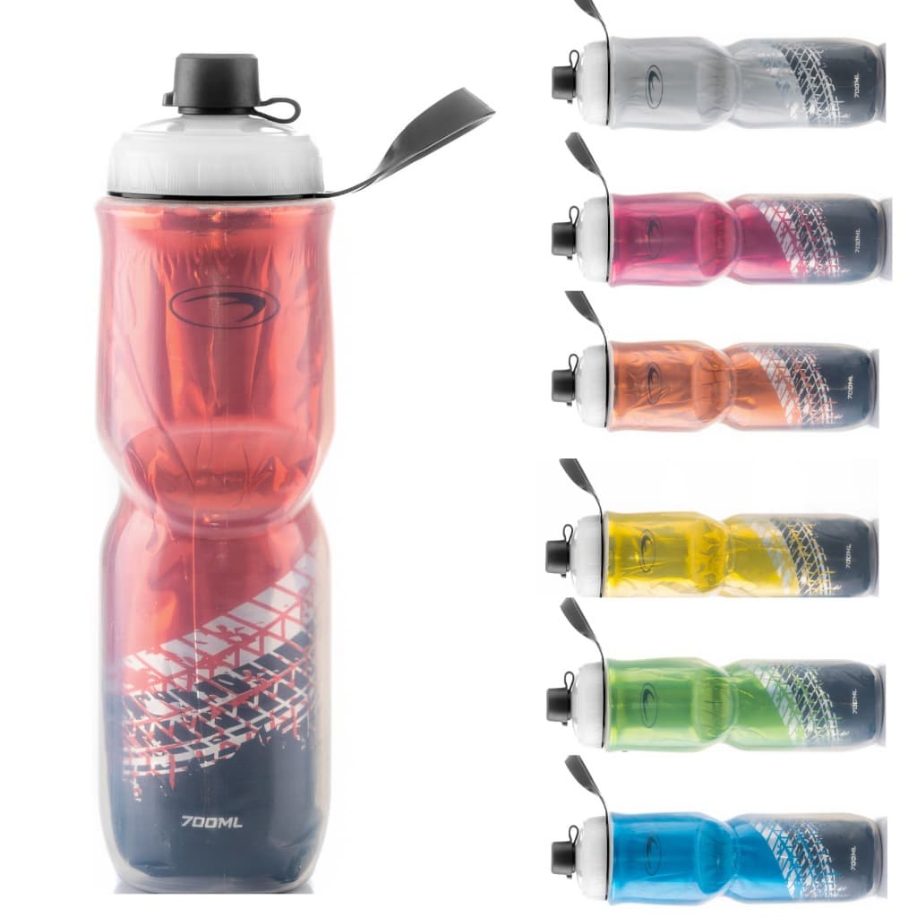GARRAFA SQUEEZE TERMICA 700ML PTK RASTRO VERMELHA