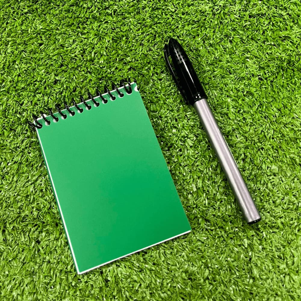 Kit Bloco Caderneta de Anotação Impermeável Bolso e Caneta Retroprojetor Preta kit Anotação