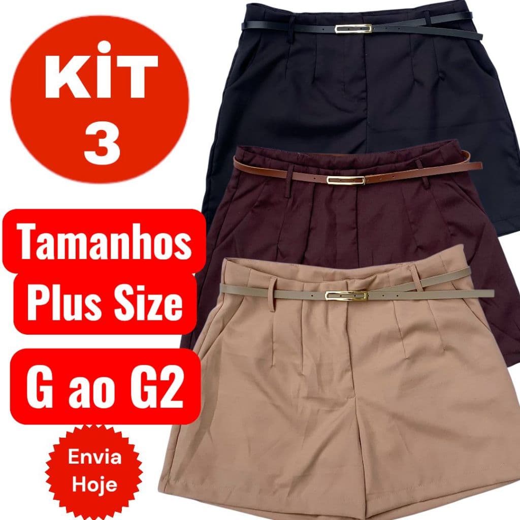 shorts short feminino com cinto gratis oferta moda feminina bermuda com cinto alfaiataria elegante