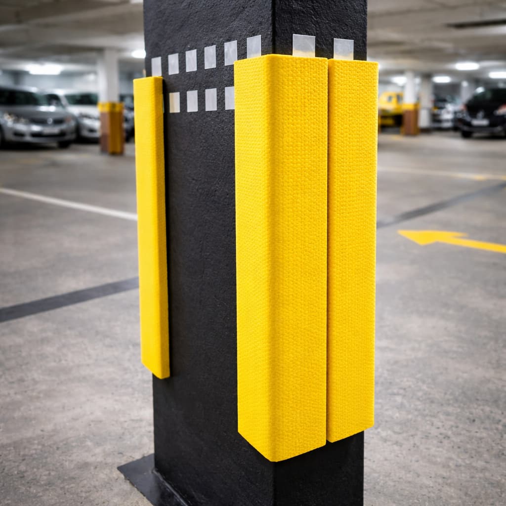 KIT 6 Protetores de Coluna Autocolante para Garagem Estacionamento Quina Pilastra