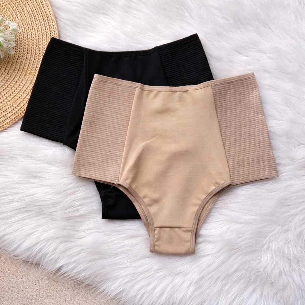 Calcinha Cinta Alta Compressão Cinta Feminina Pós-Parto Ajuste Perfeito Disfarça Barriga Conforto Diário