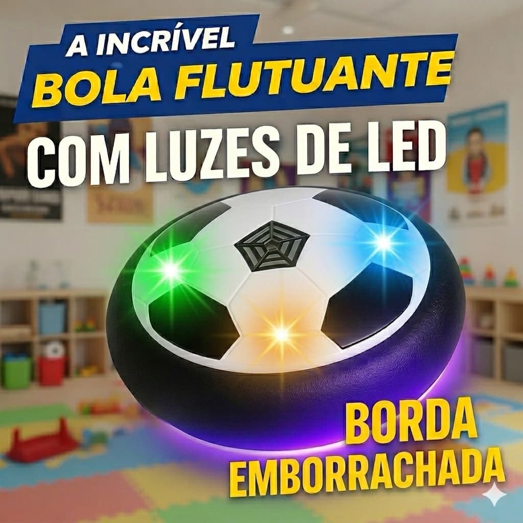 Bola Flutuante de Futebol Elétrica Para Crianças LED Brinquedo Menino Jogos Esportivos Indoor