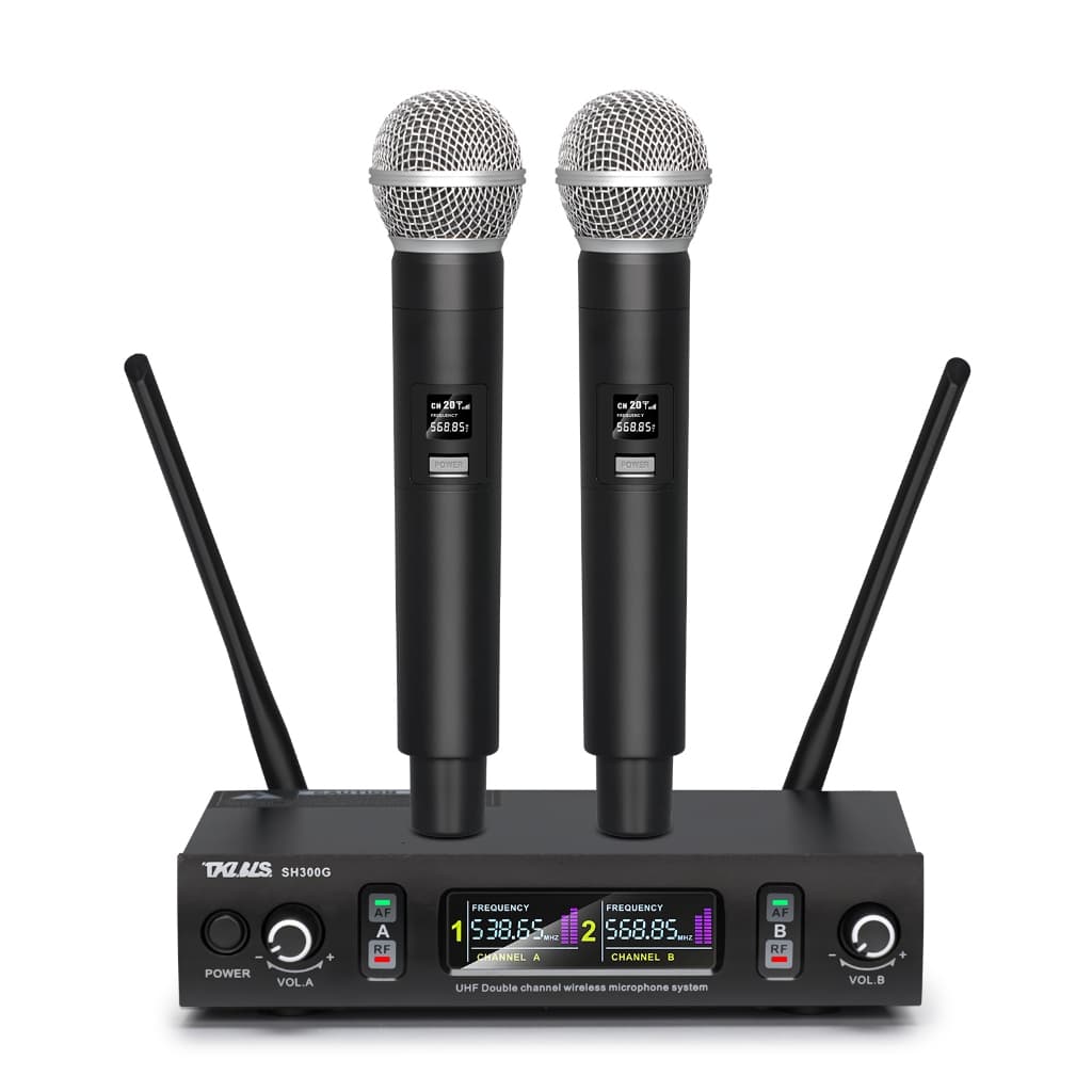 Microfone Sem Fio TKLBLS SH300G Profissional Dinâmico Cardioide Preto Para Igreja E Evento
