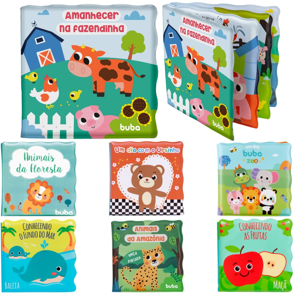 Livrinho De Banho Buba Brinquedo Divertido Educativo Cores Infantil Diversão Leitura