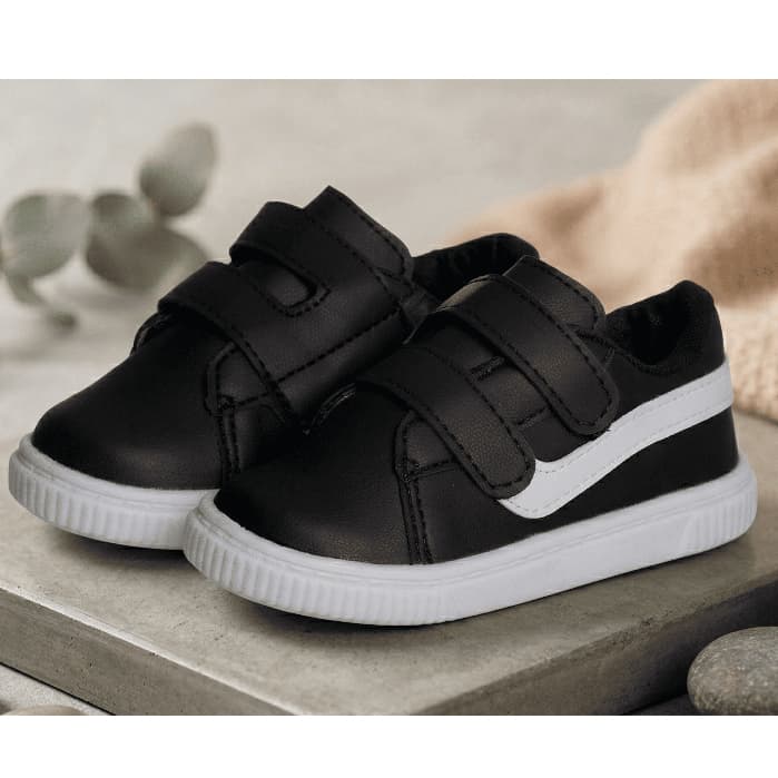 Tenis Infantil Masculino Unissex Preto Macio