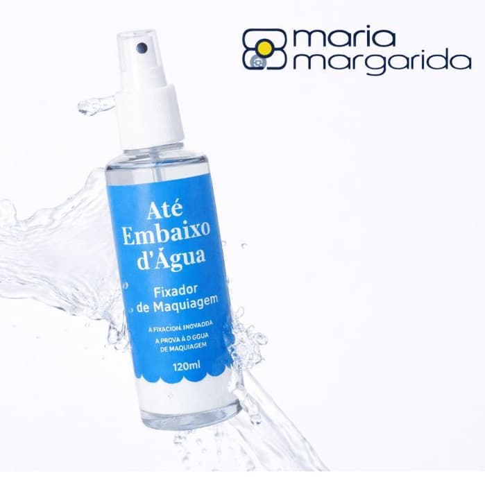 Fixador  De Maquiagem Ate Embaixo  D'água Maria Margarida - Longa Duração Pele Selada