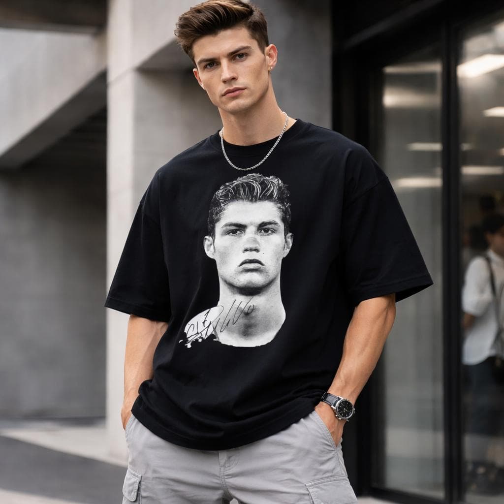 Camiseta Camisa Cristiano Ronaldo Cr7 Novidade Lançamento Algodão Jogador Futebol Streetwear camisa papai cris