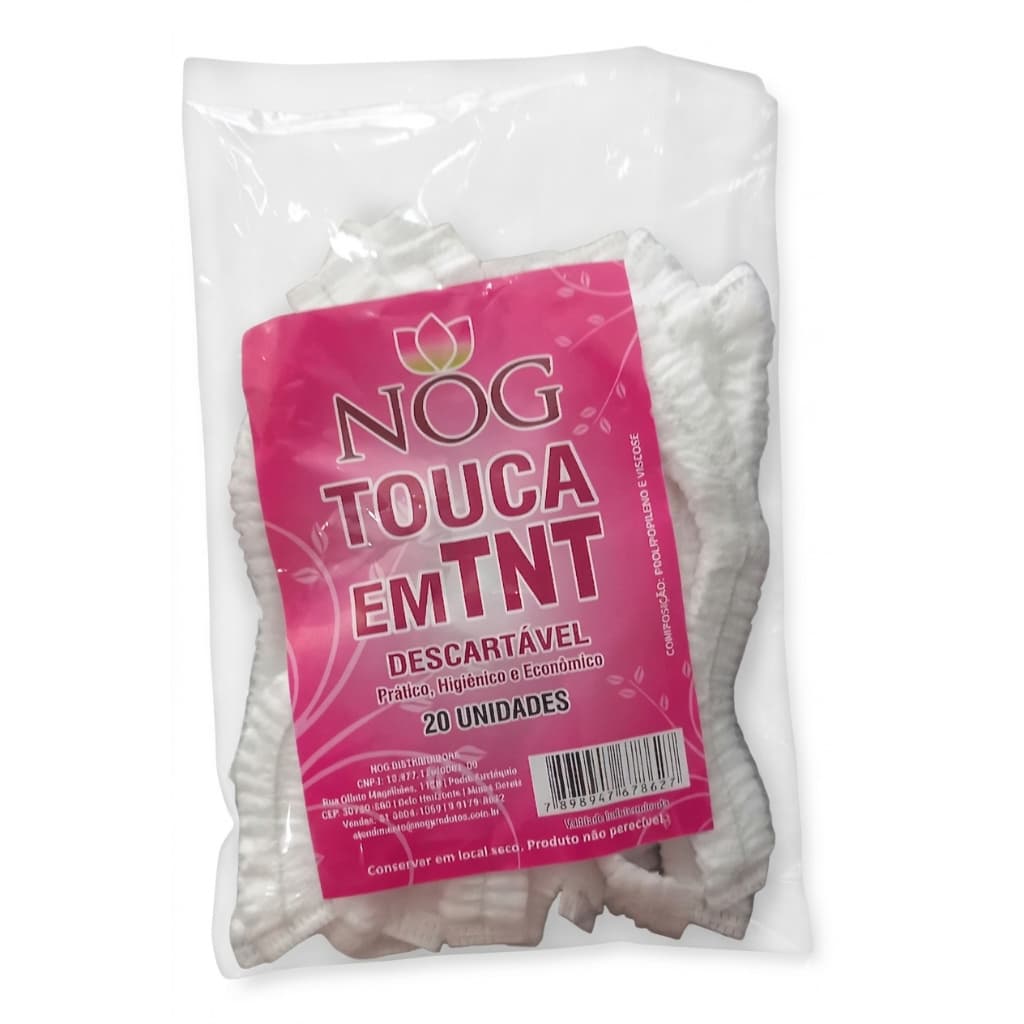 Toucas Descartáveis TNT NOG  Até 60 Unidades (20 Uni por pacote)- Higiene Salão e Cozinha