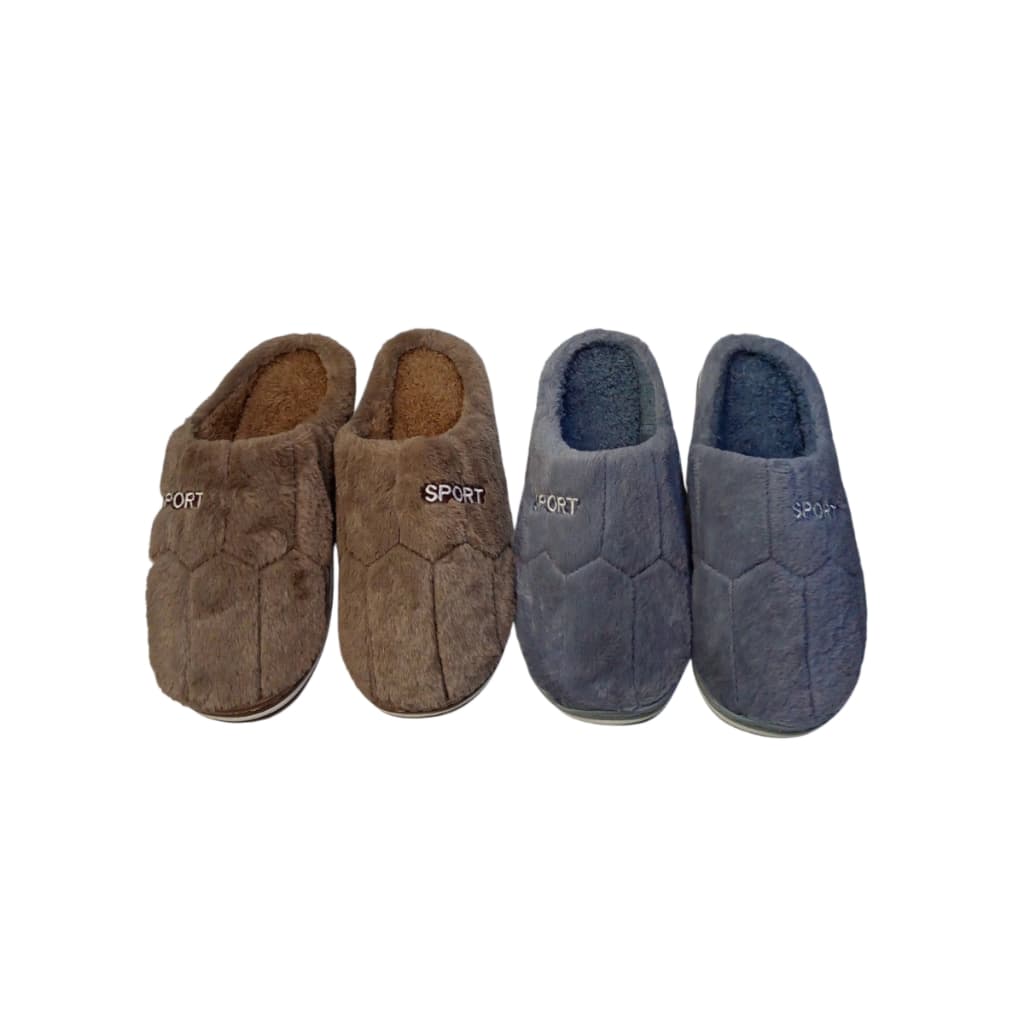 Kit 2 Pantufas Pelúciada Unissex Sola Antiderrapante Macio