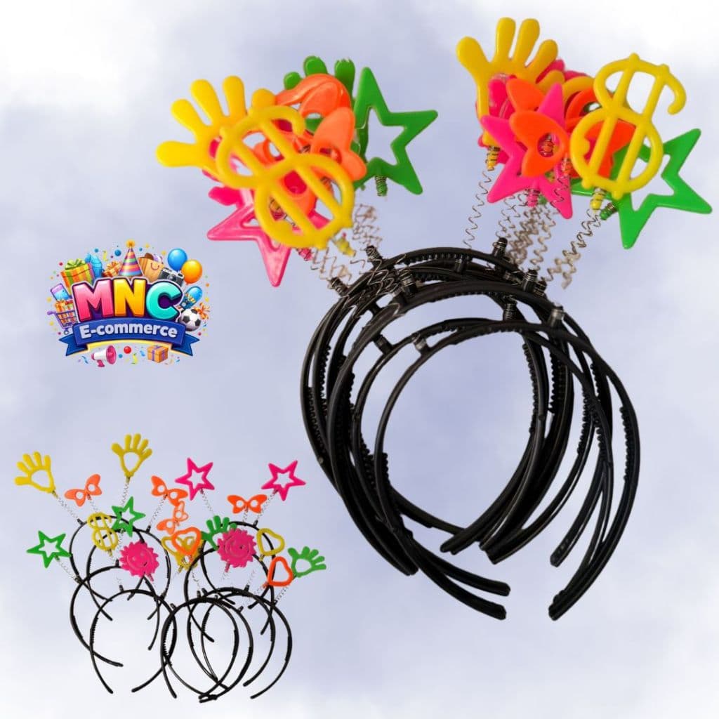 Kit Tiaras Neon 10-20-30-40-50un Divertidas Balada Festa Aniversario Comemoração Coloridas