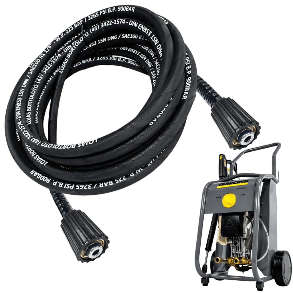 Mangueira Trama Aço Alta Pressão Karcher HD 6/15 Hidrolavadora