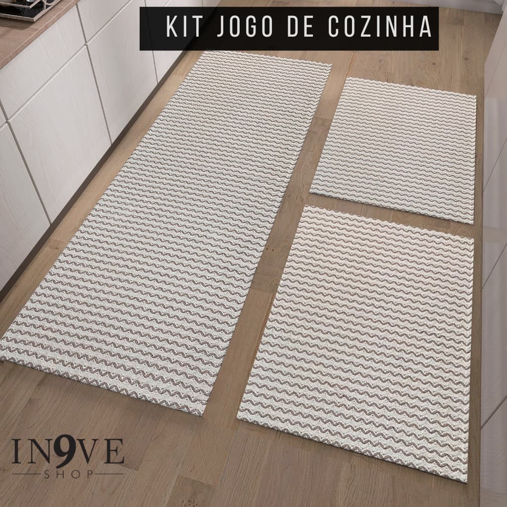 Kit Jogo De Passadeira Três Peças 100% Algodão Premium - Macio Resistente Alta Durabilidade
