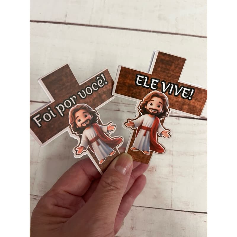 20  PORTA BIS em CRUZ  FOI POR VOCE /FOI POR NOS /MIMOS CRISTÃO SEM CHOCOLATE