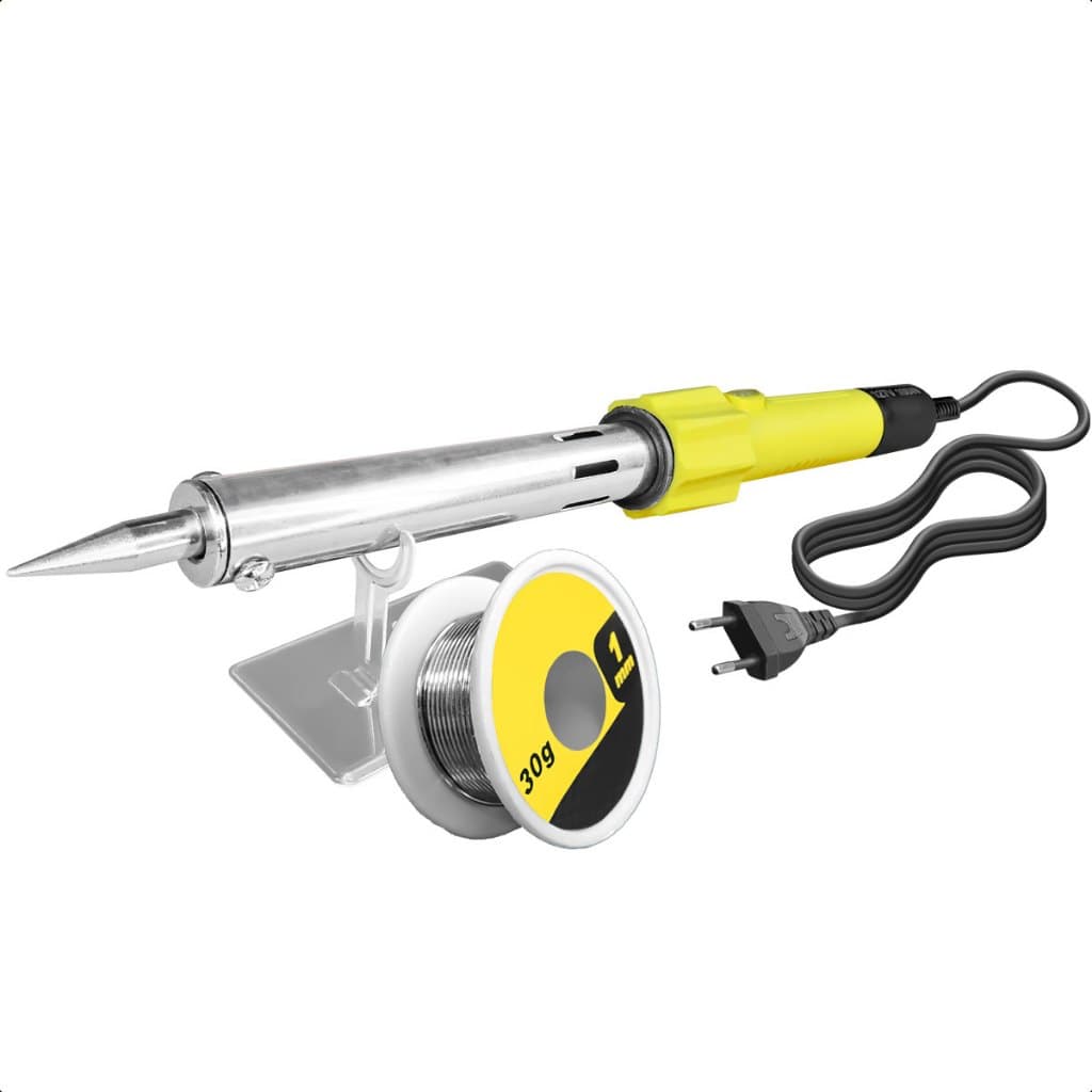 Ferro de Solda 100W 127V Profissional com Estanho 1mm 30g Kit