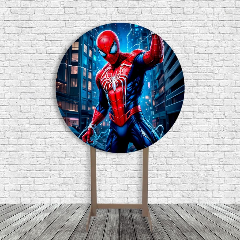 Capas Painel Redondo Painel Mesa Herói Aranha Vermelho