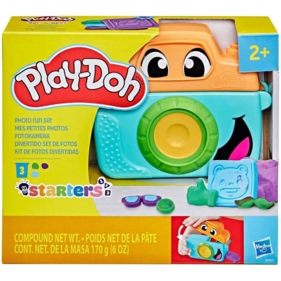 Play-Doh Kit Inicial Fotos Divertidas, conjunto de massinha com 3 potes de massa de modelar e acessórios