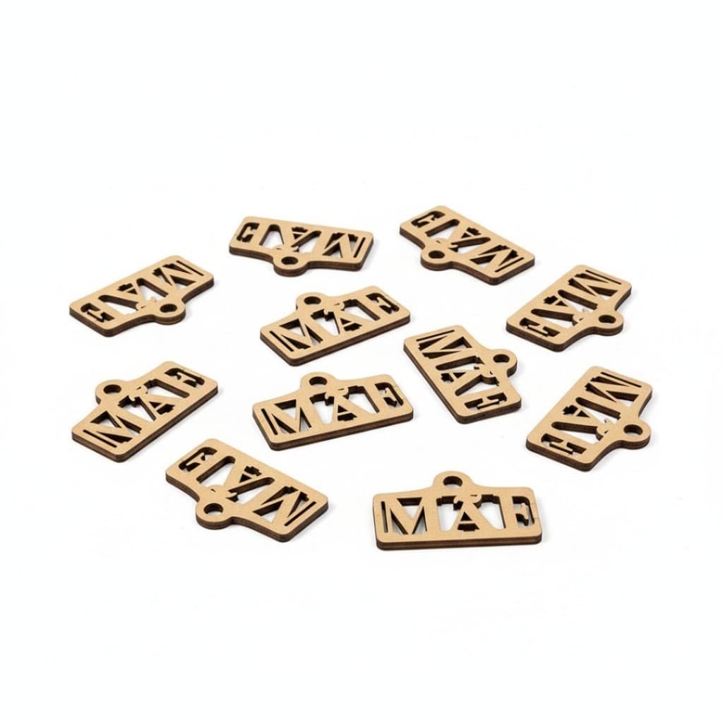Kit 50 Tags MDF Cru MÃE Vazada Lembrancinha Dia das Mães 3MM Artesanal Comemorativo 4x2,1 cm