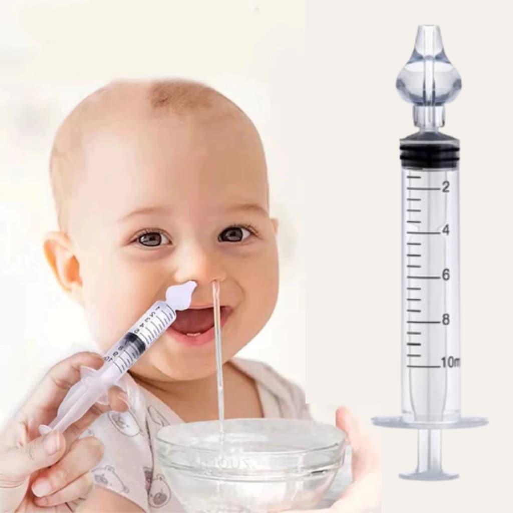 Lavadora Nasal Seringa Aspirador Para Bebês Lavagem Nasal