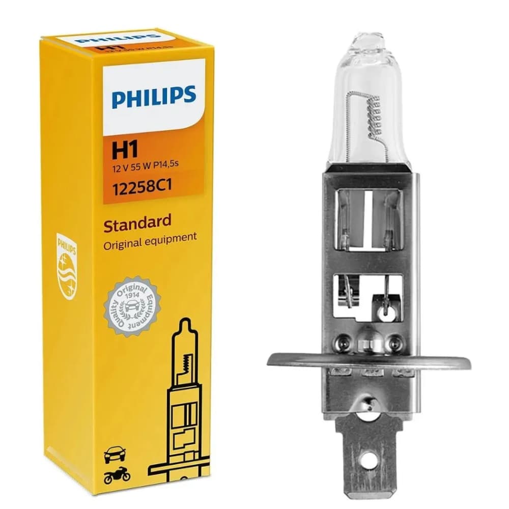 Lâmpada Farol Standard Encaixe Original H1 12v 55w Philips