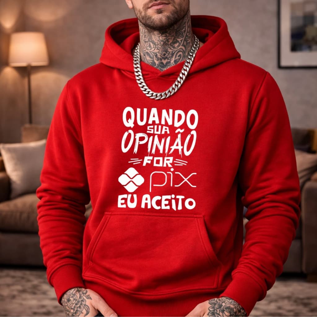 Moletom Canguru Caso de Frio Masculino Flanelado Quentinho Estiloso Moda Casual Estampado