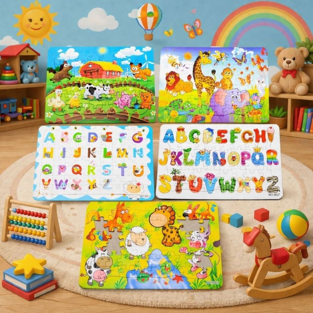 2/3/5 KIT Quebra Cabeça Educativo Brinquedo Lembrancinha Quebra Cabeça Infantil de Papelão