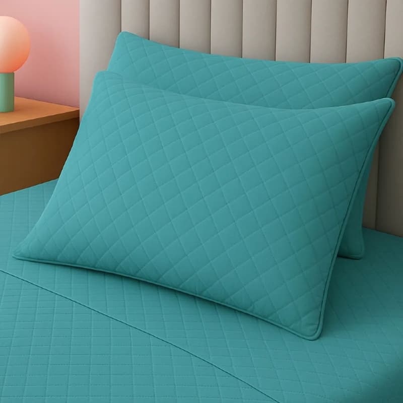 Porta Travesseiro Anti Suor Impermeável com Zíper Resistente Kit com 4 Unidades Matelado Arabesco