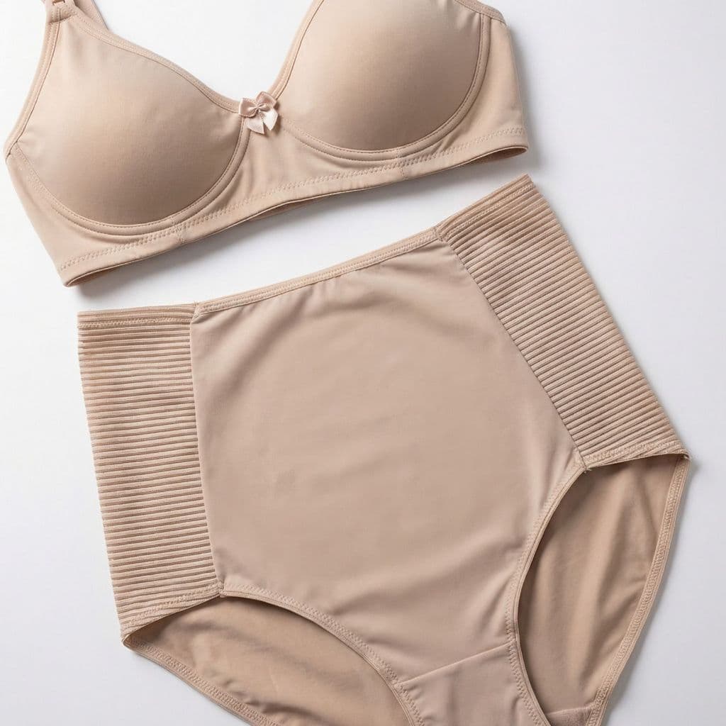 Kit Feminino Gestante Sutiã Amamentação e Calcinha Cinta Compressão Maternidade