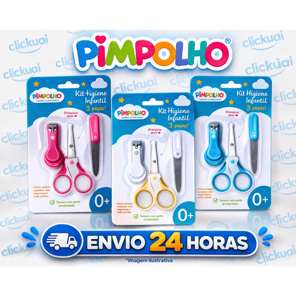 kit manicure bebê recém-nascido pimpolho tesoura lixa cortador pente escova cerdas naturais