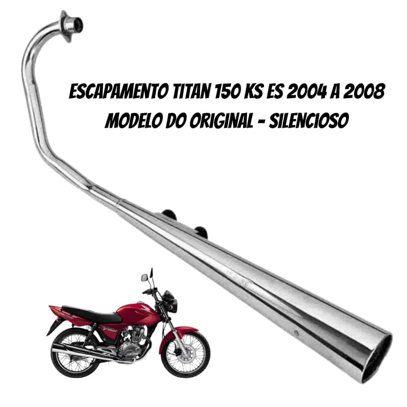 Escapamento Titan 150 KS ES 2004 A 2008 modelo do original - silencioso