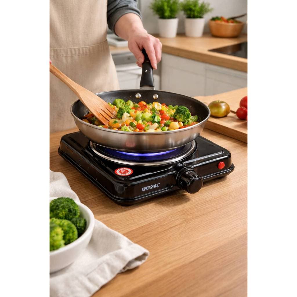 Fogareiro Elétrico Indução 1 Boca 1000W 220V Portátil Cooktop Compacto Camping Viagem Cozinha