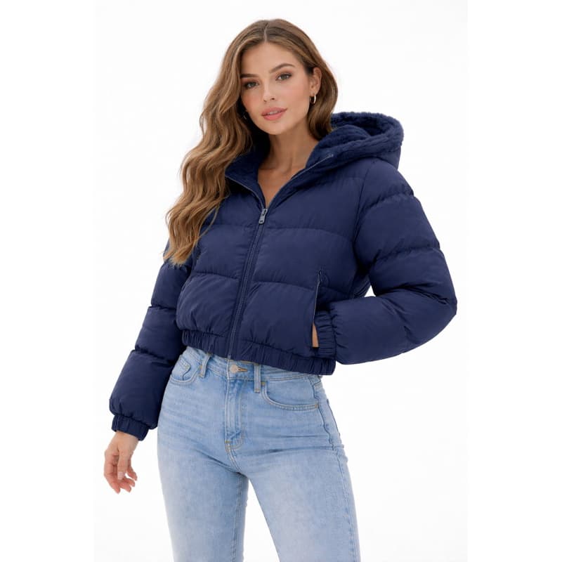 Jaqueta Puffer Dupla Face Teddy | Casaco Feminino Inverno