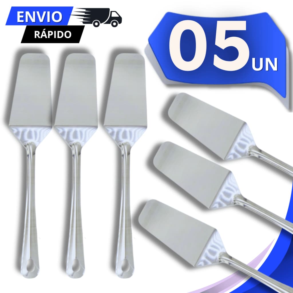 Jogo Espátulas Para Bolo Aço Inox Servir Torta Salgado Multiuso Cozinha Confeitaria Buffet Utensílio