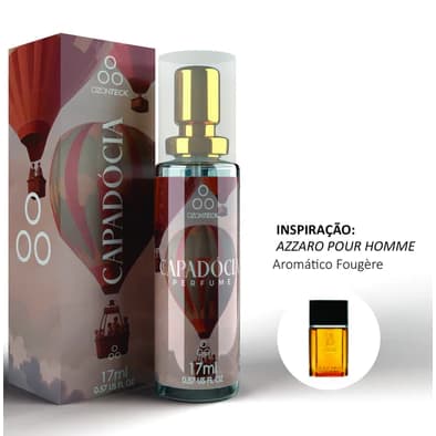 PerfumeMasculino Capadócia Masculino Ozonteck 17ml/Alta fixação/ família olfativa fougère aromático