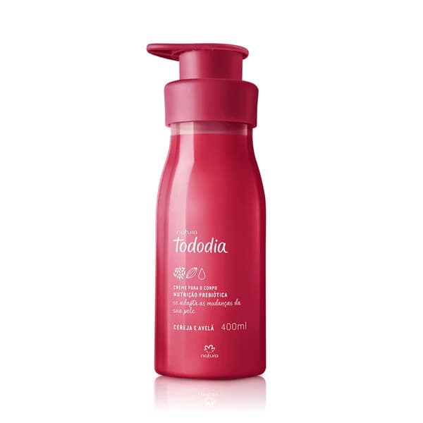 Creme Hidratante Natura Tododia Cereja e Avelã 400ml Nutritivo Pele Seca