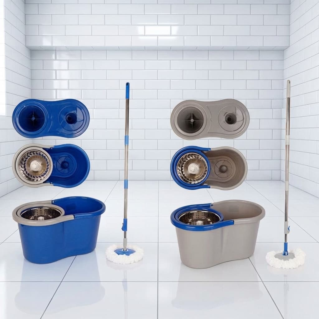 Mop Balde Esfregão Giratório 8L Refil Mop 13L/8L Refil Kit 2 Refil Mop Flat