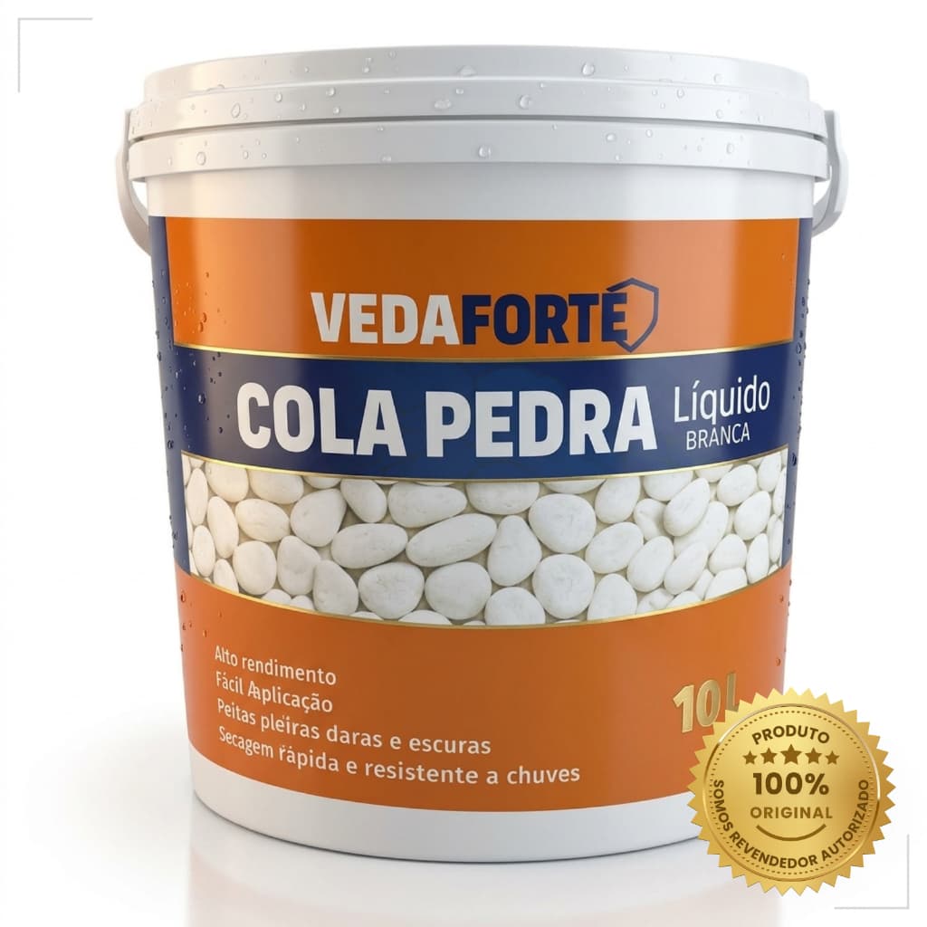 Cola Pedra Líquido Branco 10 Litros Para Jardim Alta Durabilidade Resistente À Chuva