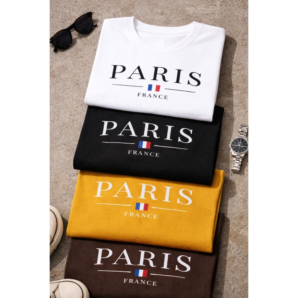 Camiseta Oversized Paris | Estilo Streetwear | Masculina Feminina Confortável Premium