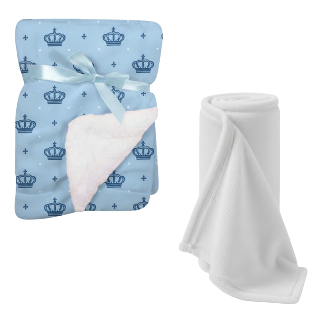 Kit 2 Itens Bebe - Cobertor Dupla Face c/ Sherpa + Cobertor Soft - 80x90cm - Modelos masculinos