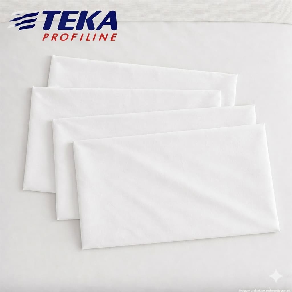 Kit 4 Fronhas Brancas 200 Fios 100% Algodão Sem Abas Teka Imperial Plus Hotel Pousada Macia Casal