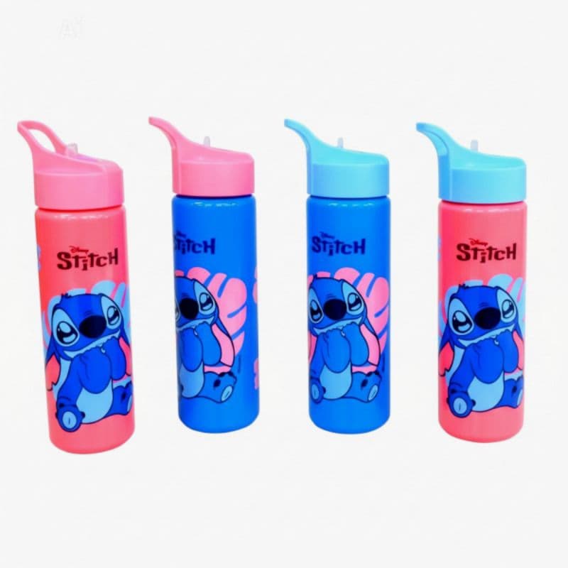 Squeeze Garrafa Stitch 700 Ml com bico de silicone, Agua, sucos, Academia, Passeio Escola Adulto e infantil Lembrança.