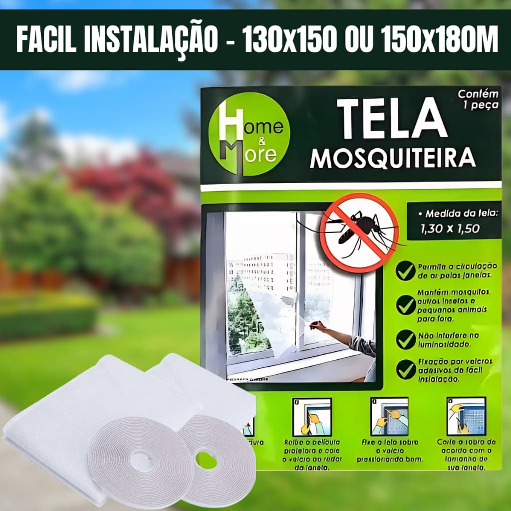 Tela Mosquito Mosquiteiro 150x180cm 130x150cm Velcro Adesivo Janela poderoso contra Insetos