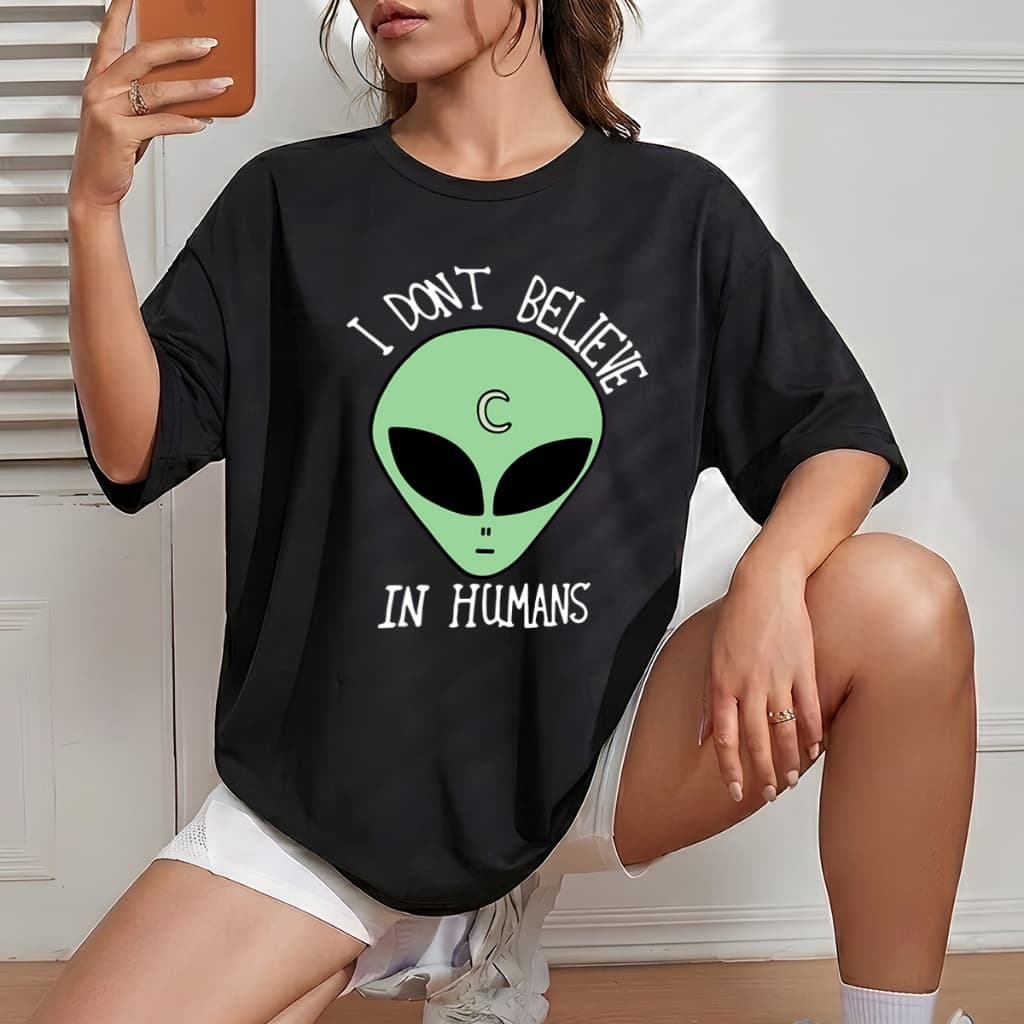Camiseta Feminina ET Camisa Simples Blusa Streetwear T-shirt Crt Unissex