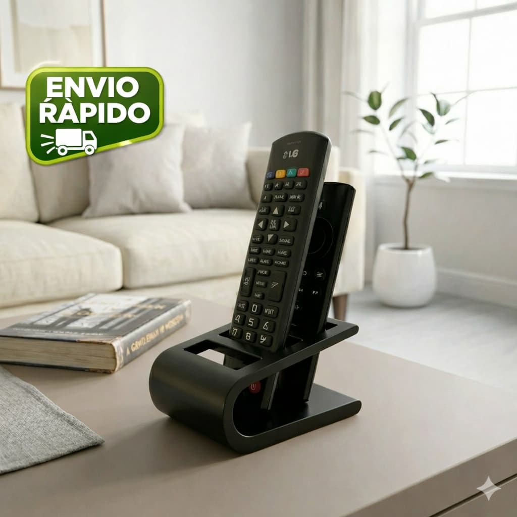 Suporte Organizador De Controle Remoto Premium Design Minimalista Curvo Universal