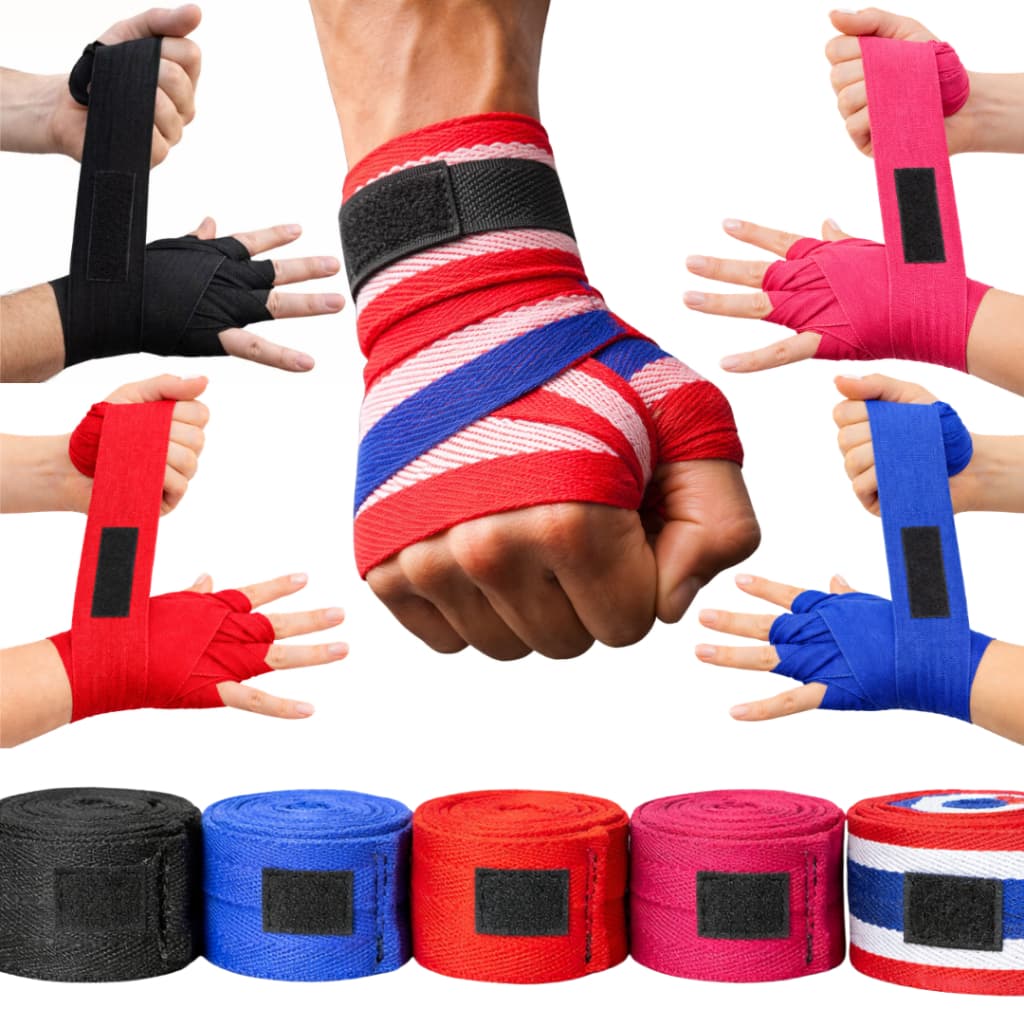 BANDAGEM ALGODÃO LUTA MUAY THAI BOXE ATADURA 3 METROS ESTILO TAILANDESA PUNHO