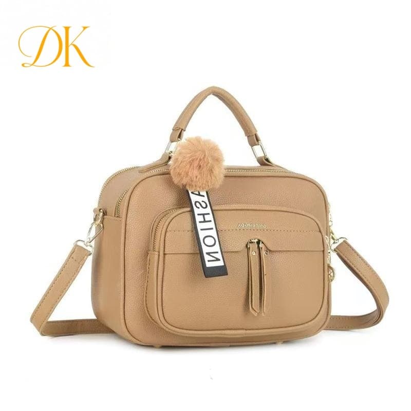 Bolsa Feminina Baú Transversal Ombro Mao Alça Removivel Couro PU DEC6014 DUKEMODA