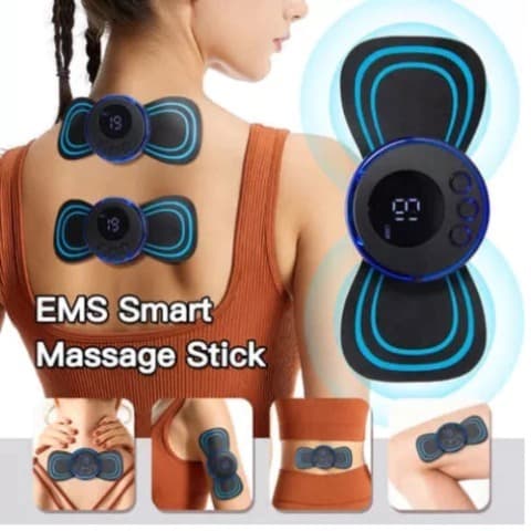 Massageador Portátil Recarregável Dor Pescoço Coluna Pernas Cor Preto Voltagem Bivolt