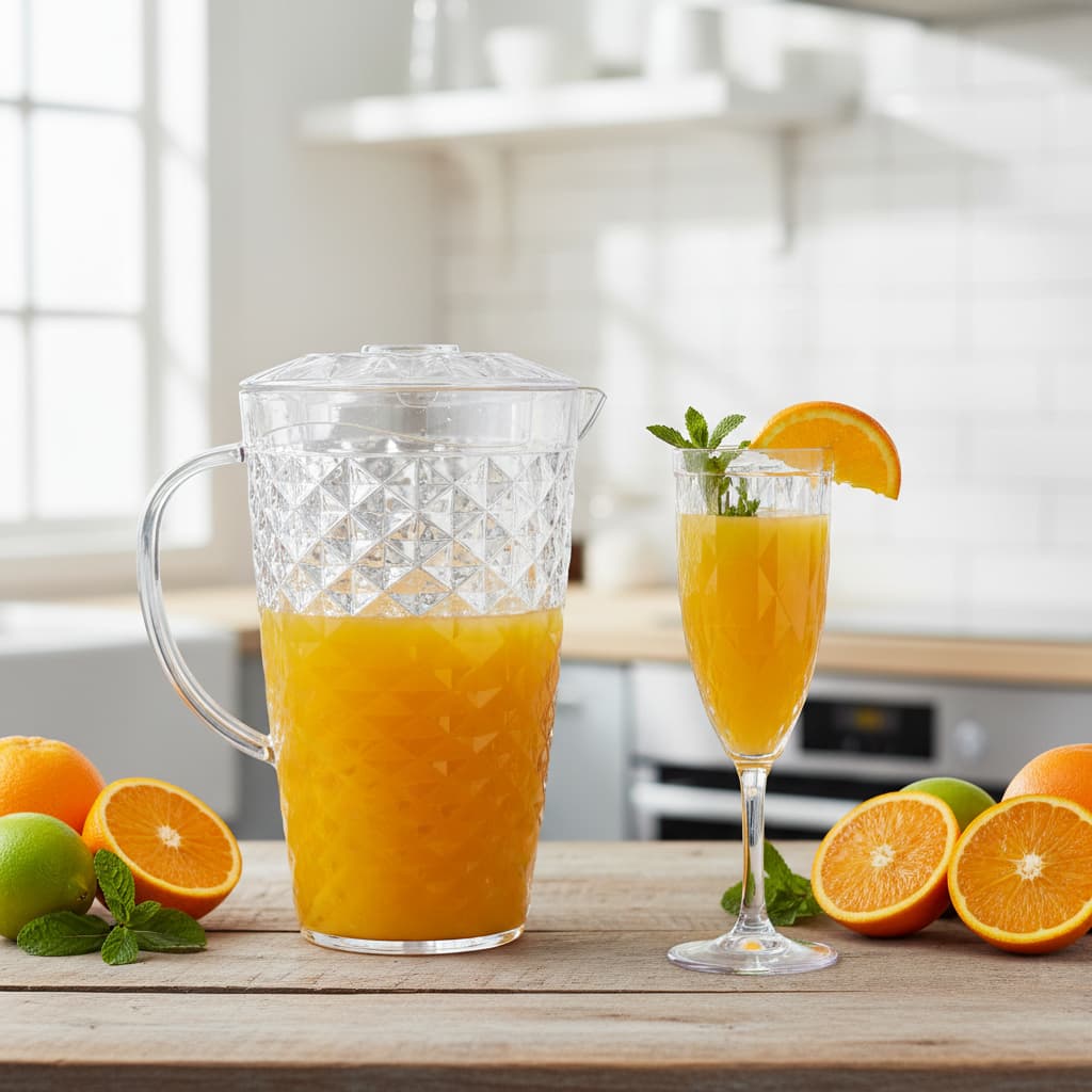 Jarra Suco Diamante Bico Abacaxi 2,6L Acrílico Resistente Xplast Super Promoção Envio Imediato Full