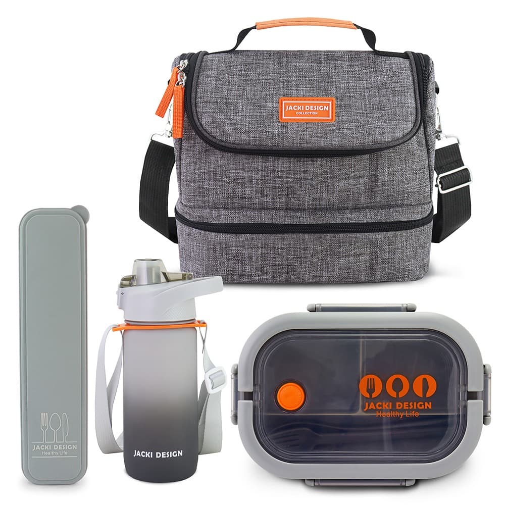 Kit Fitness - BPA Free -  Garrafa + Marmita + Bolsa termica + Porta Talher