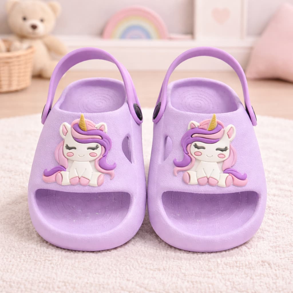 Chinelo Nuvem Infantil Menina Unicórnio Confortável Antiderrapante Tam 21 ao 32